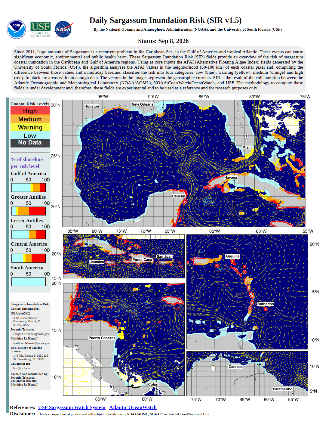 Sargassum Inundation Report - Sept 8, 2026